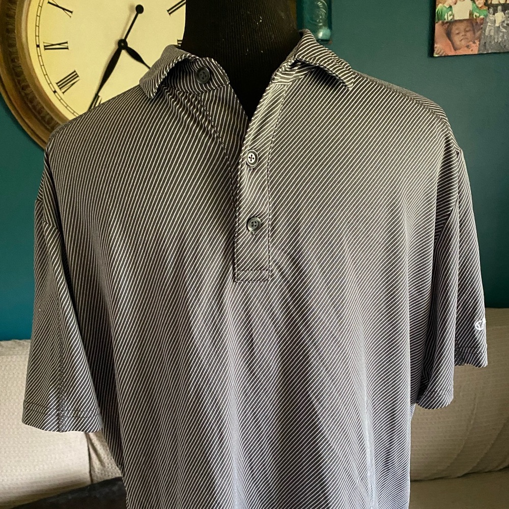 Callaway Striped Polo Shirt with Opti-dri Fabric